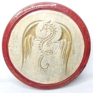 Collectibles Chinese Antique Wood Round Exquisite Dragon Wall Home Decor, Signed